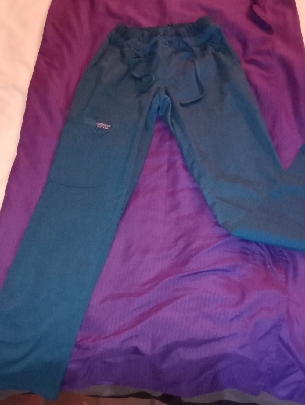 Women’s Teal Drawstring Joggers with Patch Pocket